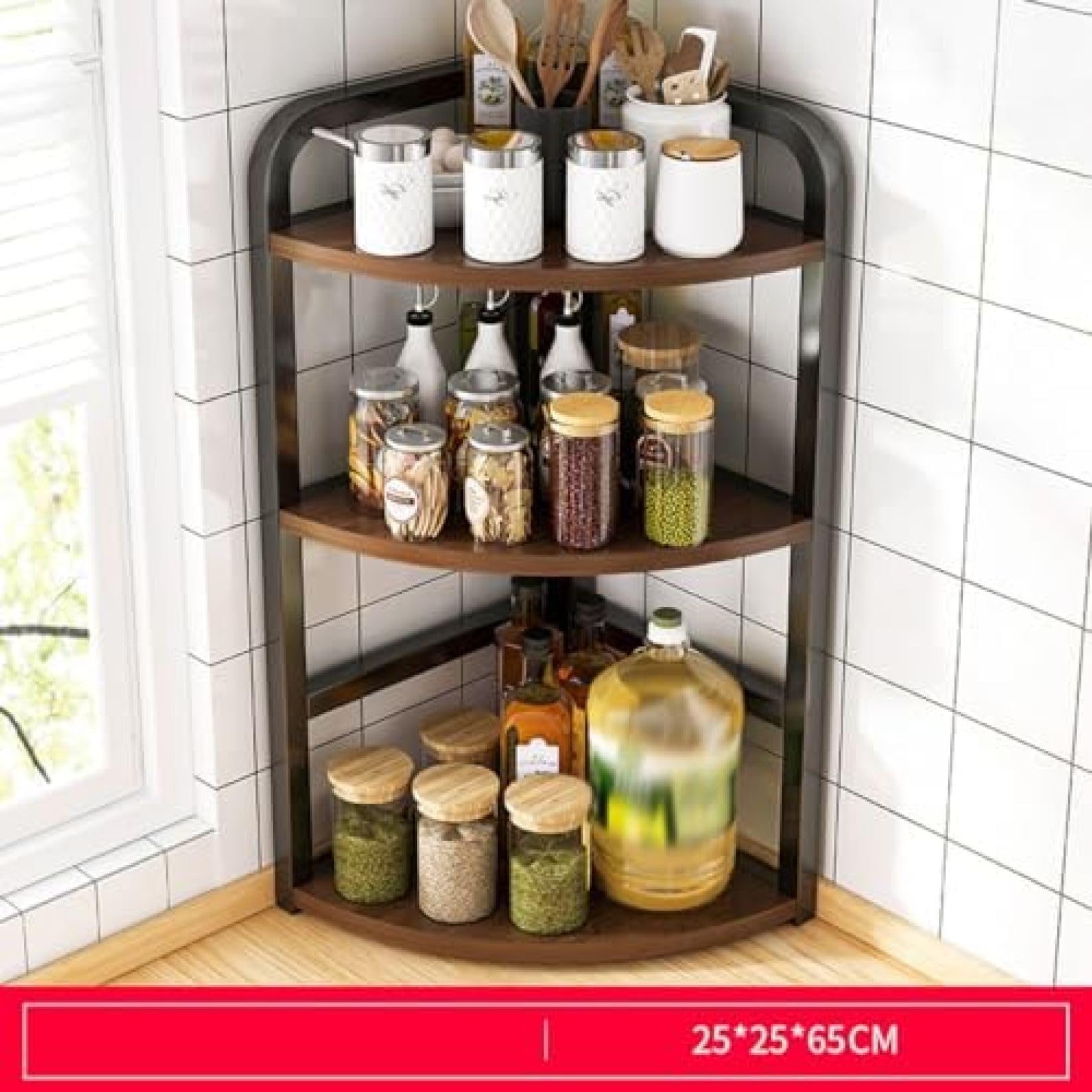 ヴィンテージ　コーナーラック Amazon｜コーナーラック 2/3段 ヴィンテージ調 スチールフレーム 幅25